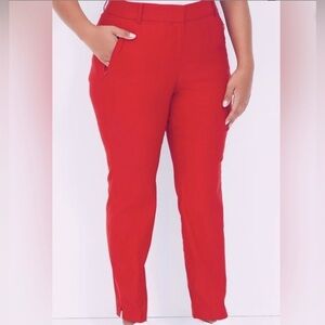 Lane Bryant Size 24 Red 4-Season Slim Ankle Pants. New With Tags